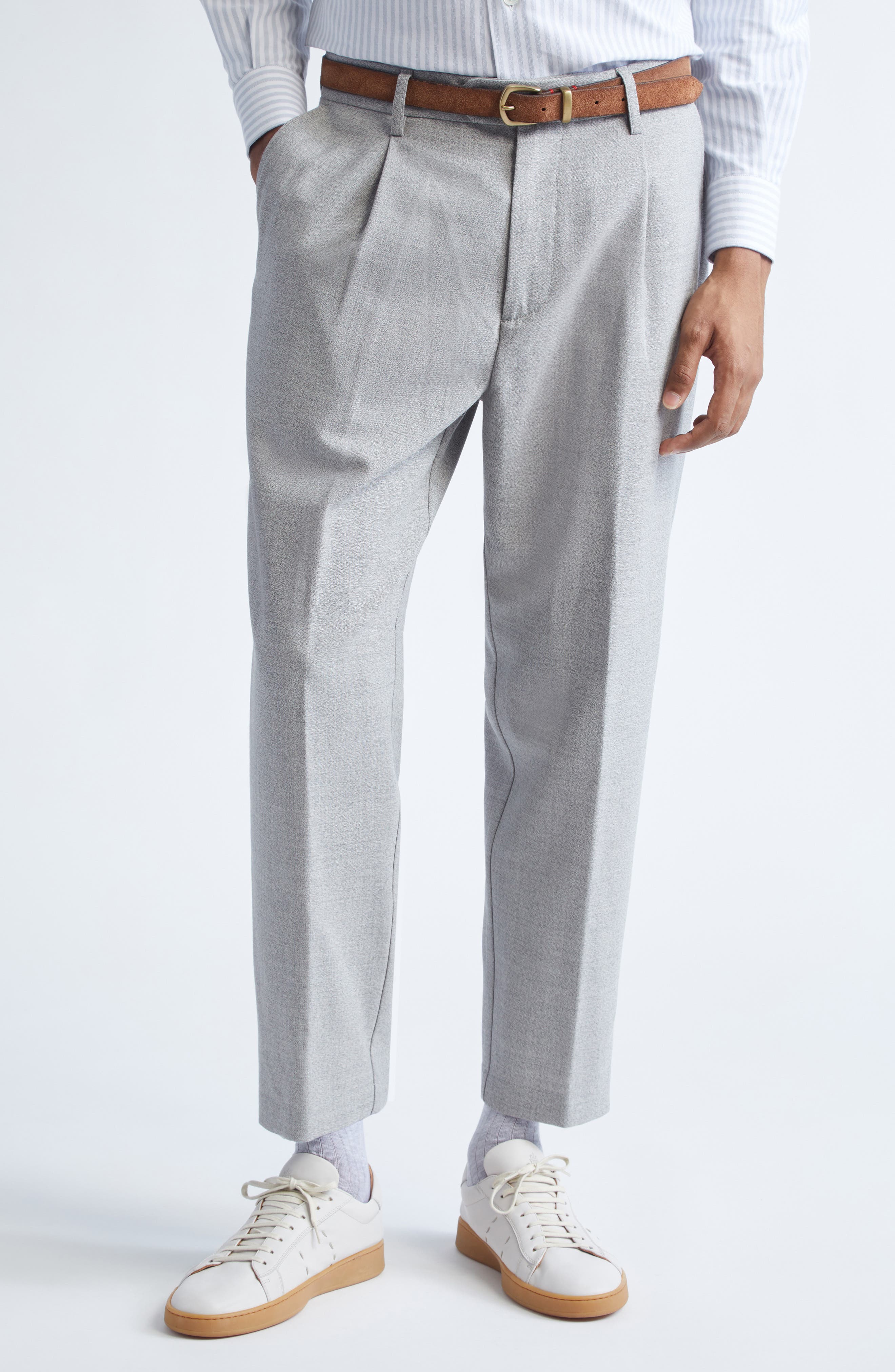Pleated Wool Pants