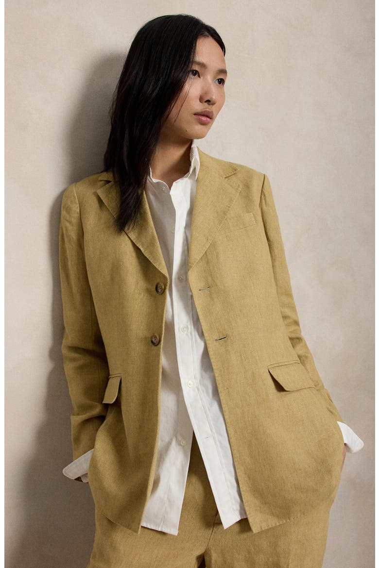 Délavé Linen Blazer, Alternate, color, CLASSIC CAMEL