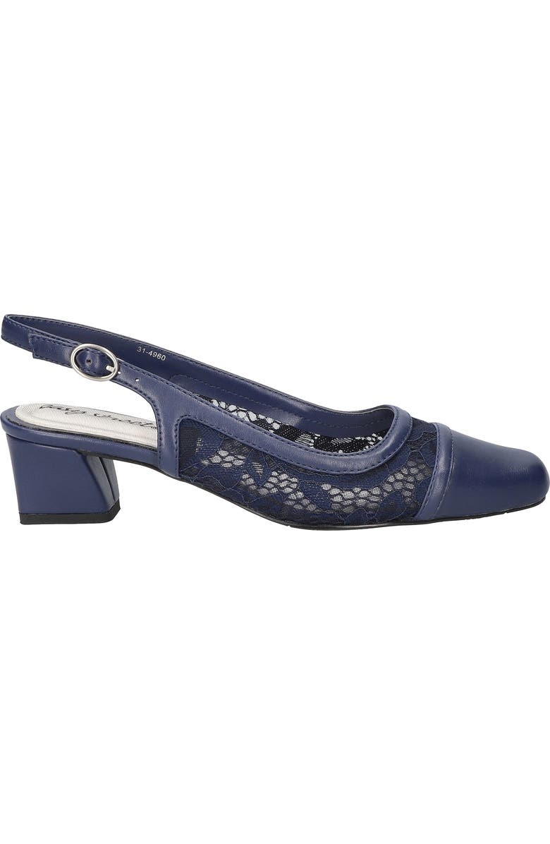 EASY STREET Fortune Square Toe Slingback Pump, Alternate, color, Navy