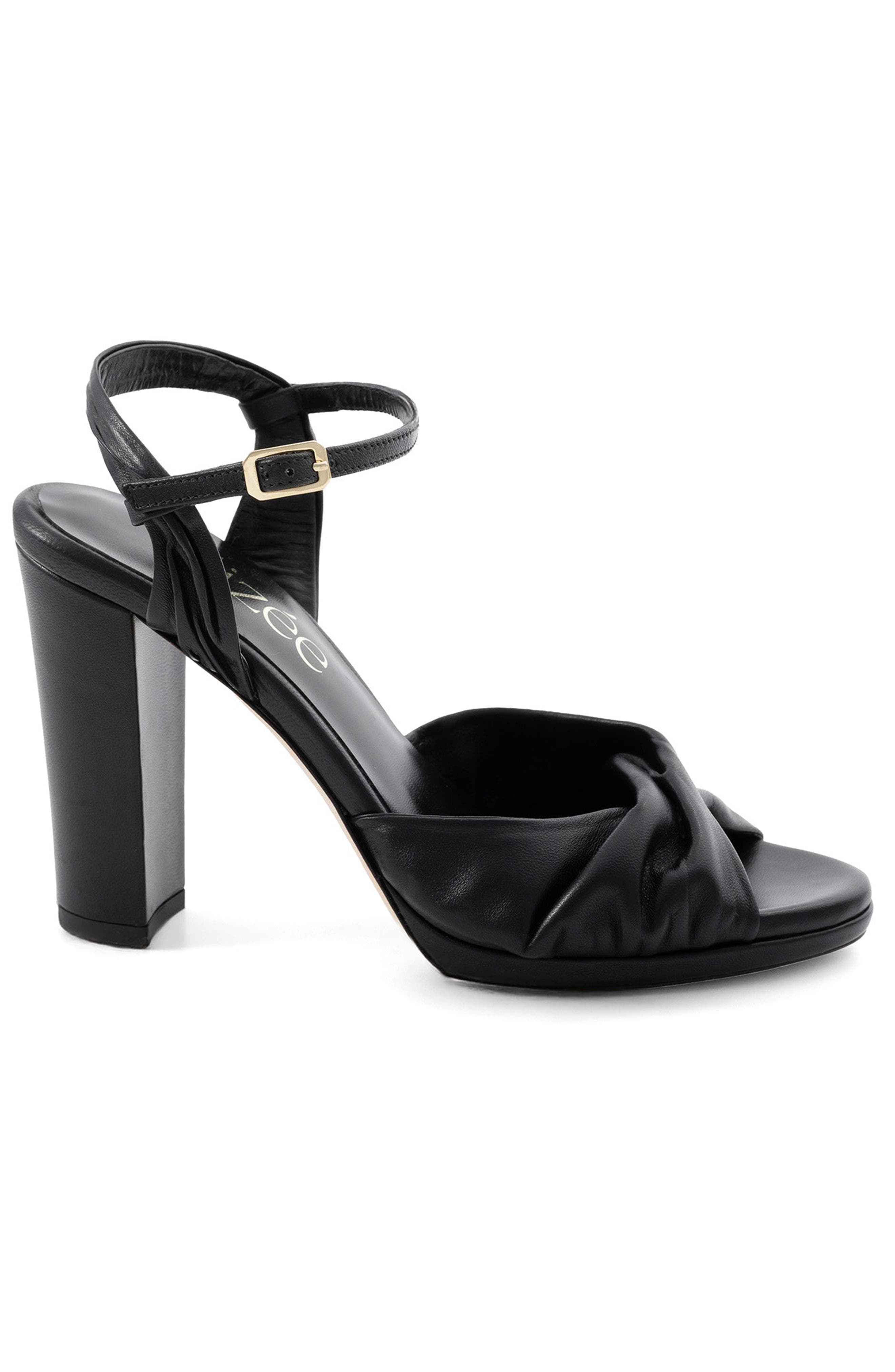 Simone Sandal Leather Platform Heel, Alternate, color, Black