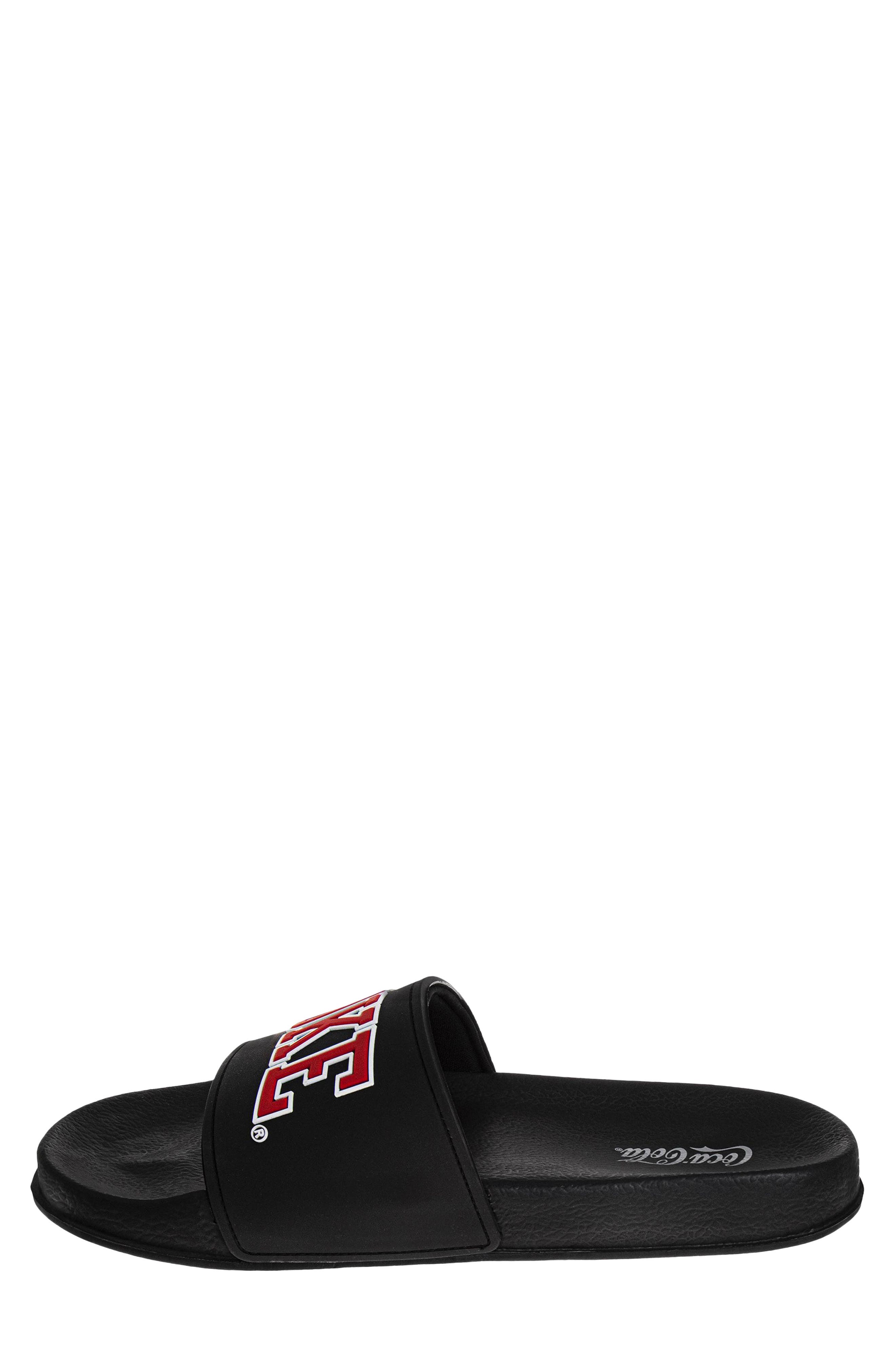 Coca-Cola Coke® Slide Sandal, Alternate, color, BLACK