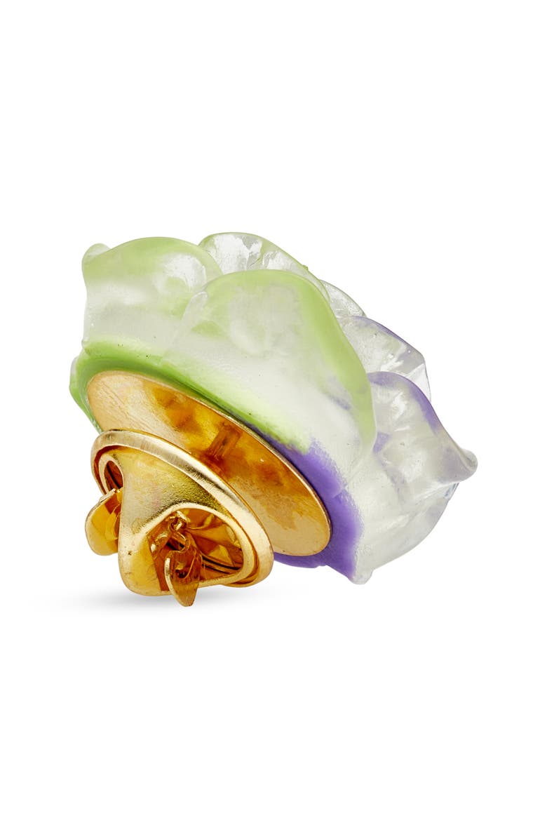 CLIFTON WILSON Green & Purple Pastel Lapel Flower, Alternate, color, 