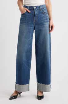 MOUSSY VINTAGE Lebittown Cuffed Superwide Leg Jeans