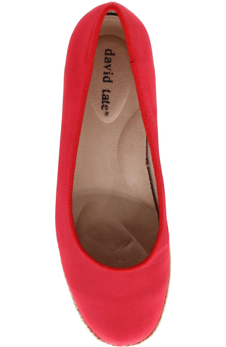 David Tate Stroll Espadrille Flat, Alternate, color, Red Fabric