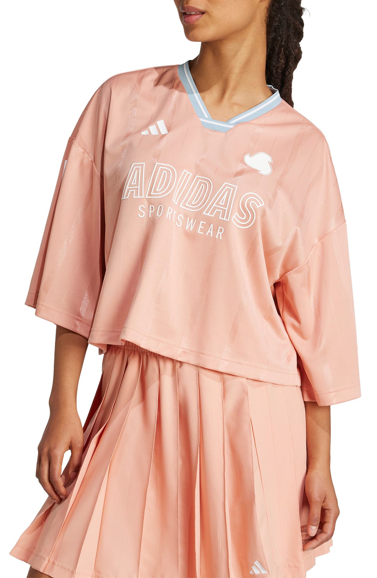 womens pink adidas top