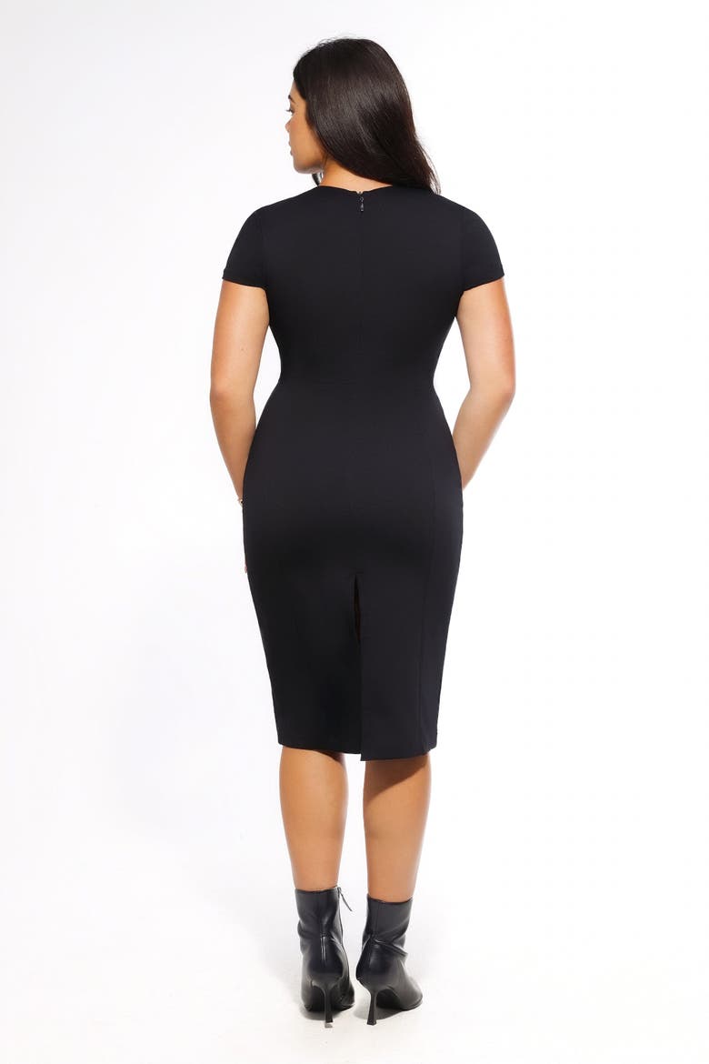 SculptWear Workwear Fitted Dress, Alternate, color, Midnight Black