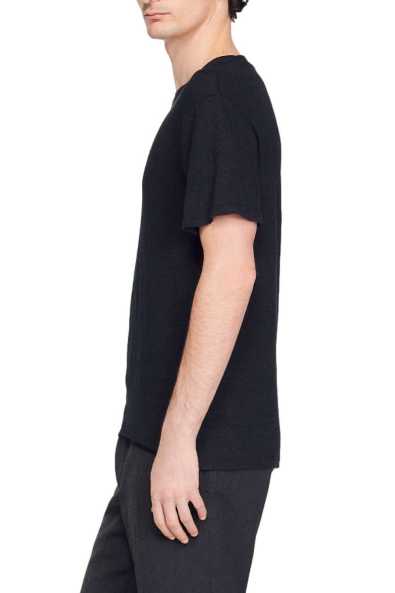 Certified linen T-shirt, Alternate, color, BLACK