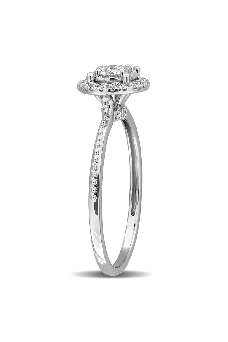 3/8 CTW Lab-Grown Diamond Halo Ring 14k, Alternate, color, White Gold