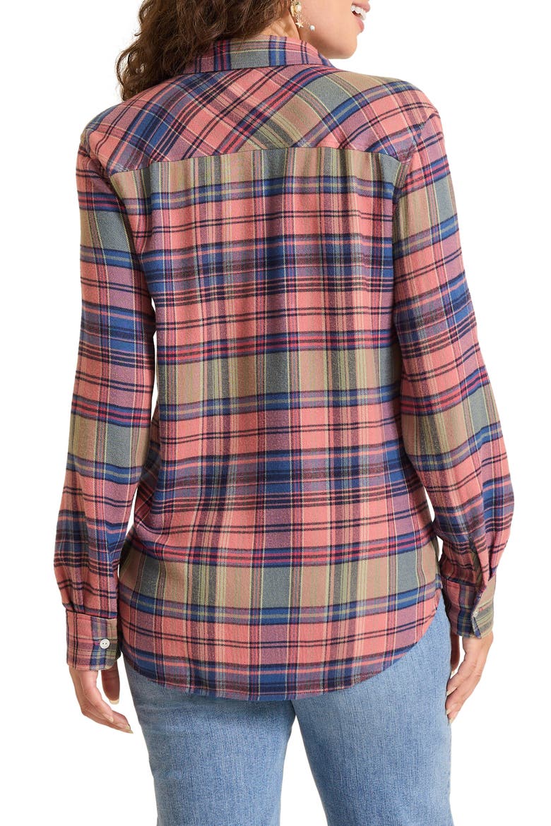 Ruby Shores Plaid Shirt, Alternate, color, CLAY ROSE