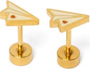 Pip Pop Paper Airplane Stud Earrings
