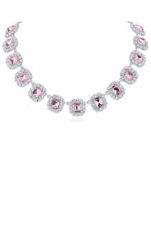 Halo Crystal Pavé Statement Necklace