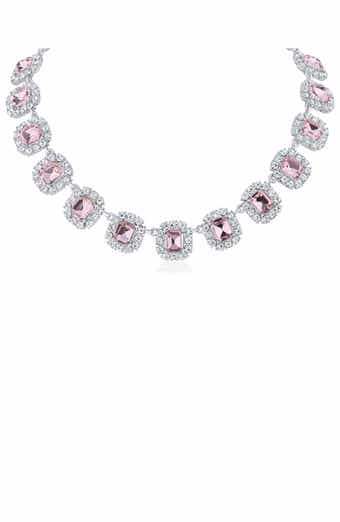 Halo Crystal Pavé Statement Necklace