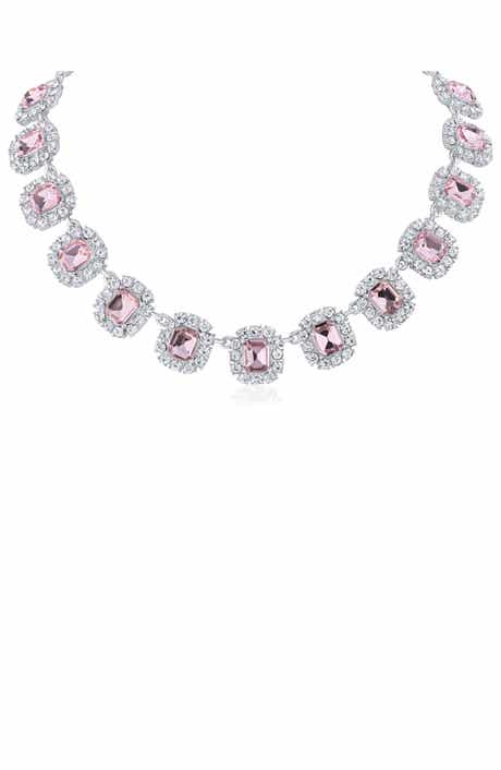 Halo Crystal Pavé Statement Necklace