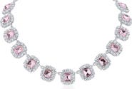 JARDIN Halo Crystal Pavé Statement Necklace