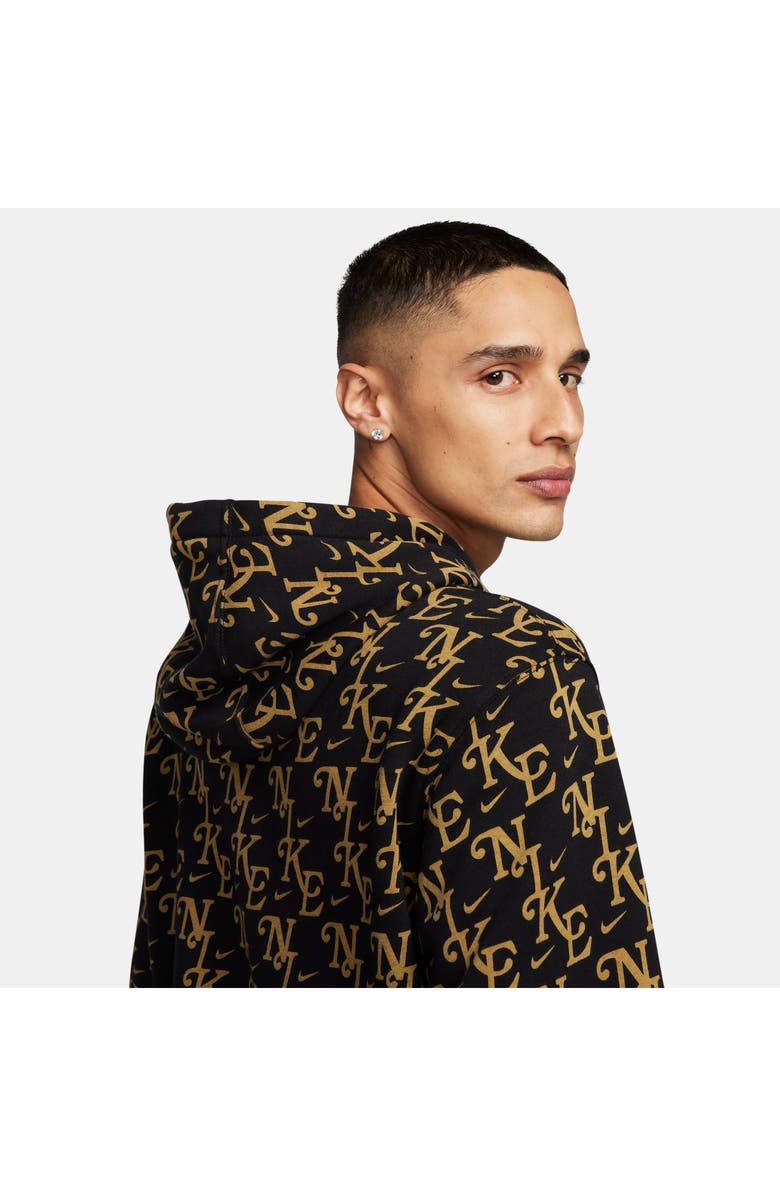 Nike Monogram Club Brushed Fleece Hoodie, Alternate, color,