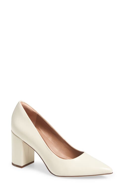 Nordstrom Poppy Pointed Toe Pump In Ivory Vanilla