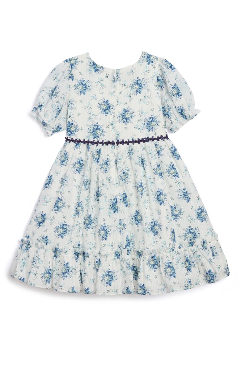 Pippa & Julie Kids' Susie Floral Print Dress, Alternate, color, Dark Blue