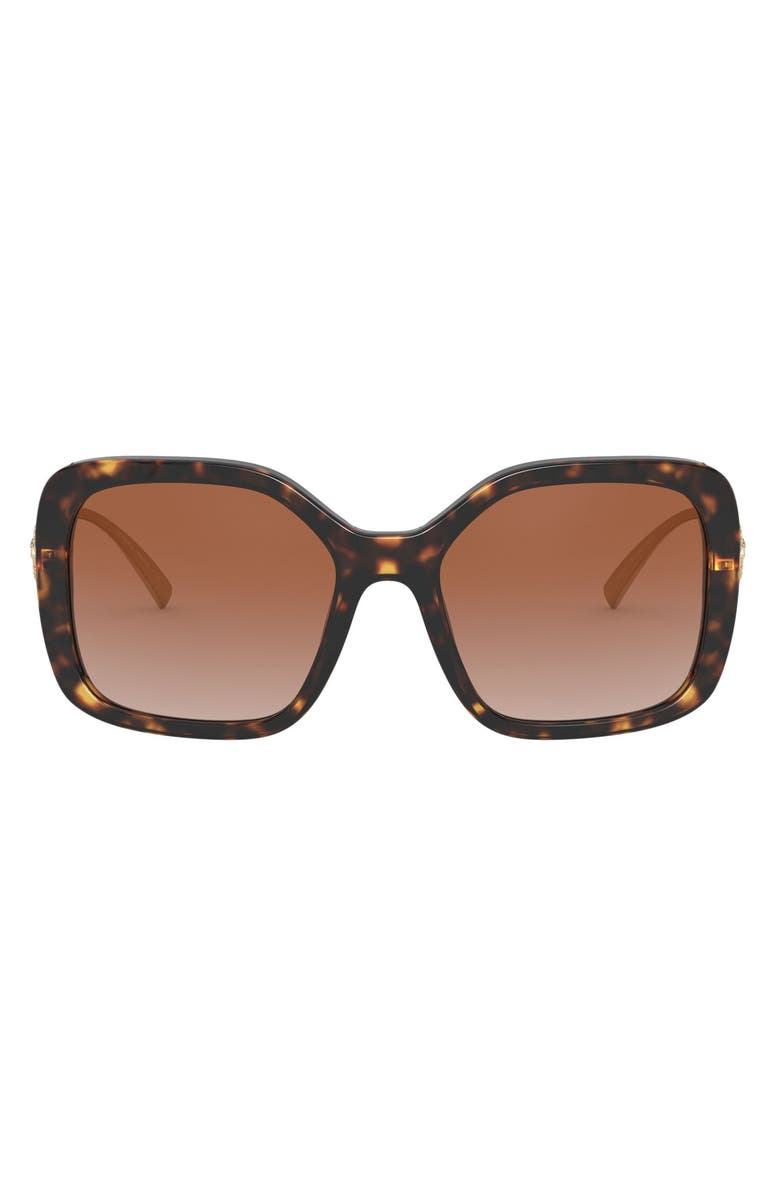 Versace 53mm Square Sunglasses, Main, color, Havana
