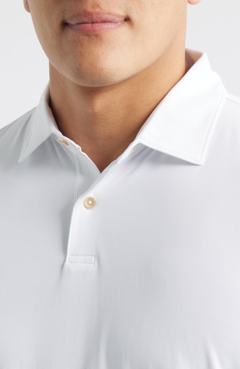 Peter Millar Featherweight Mélange Performance Polo, Alternate, color, White