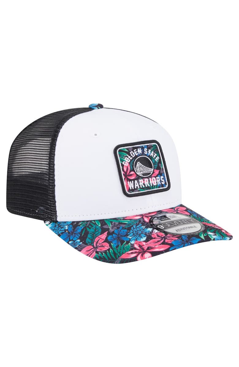 New Era Men's New Era  White Golden State Warriors Floral 9SEVENTY Adjustable Hat, Alternate, color, 