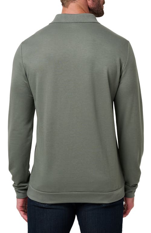 Travismathew December First Long Sleeve Pocket Polo In Green