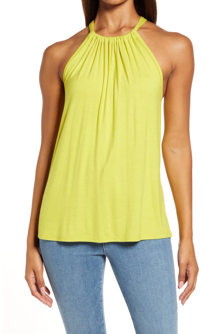 Halter Neck Tank, Main, color, CITRON
