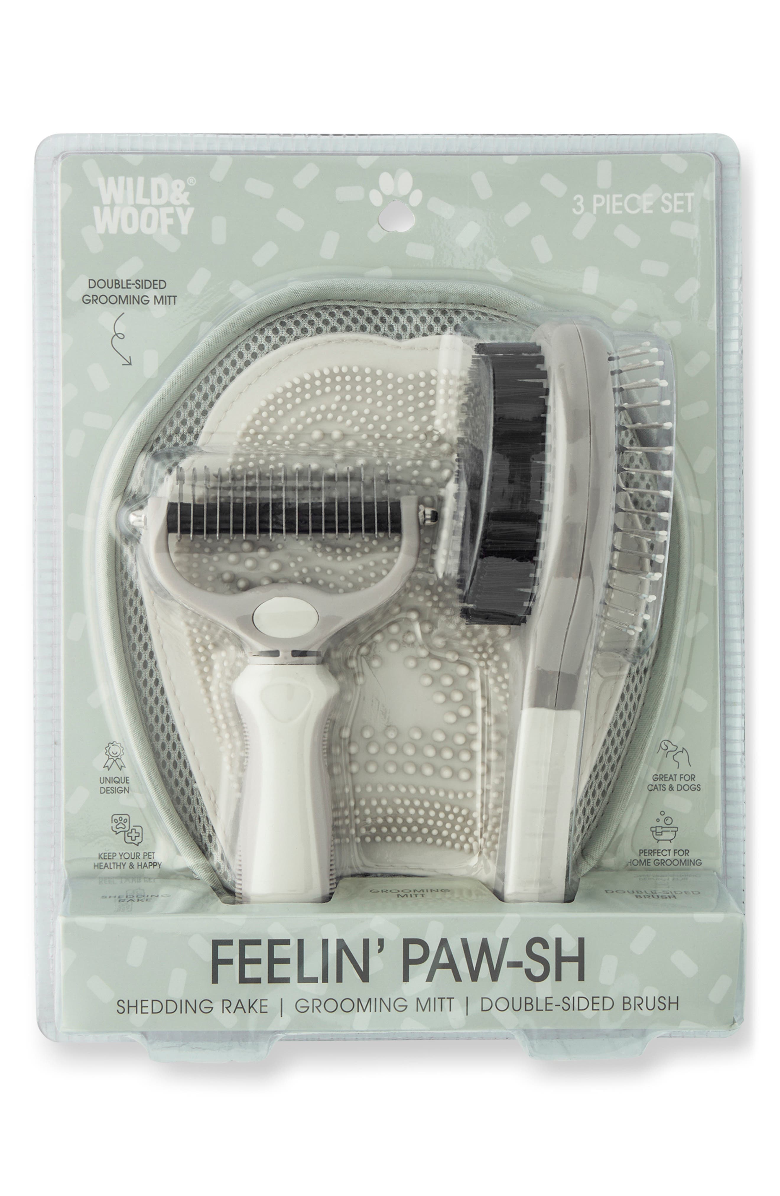 Wild & Woofy Feelin' Paw-sh 3-Piece Pet Grooming Set | Nordstromrack