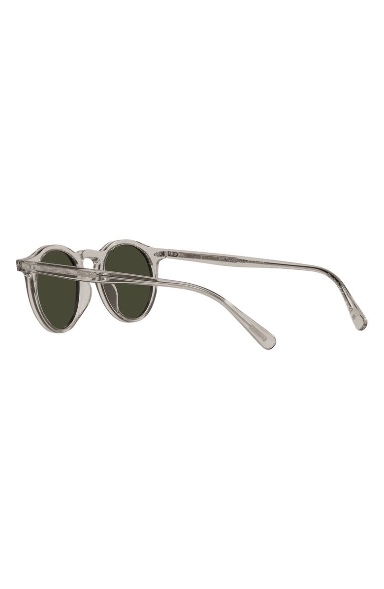 Oliver Peoples 47mm Small Polarized Round Sunglasses, Alternate, color, Gravel