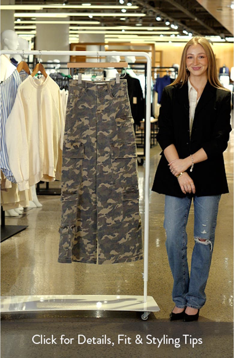 Camo Wide Leg Cargo Pants, sales video thumbnail