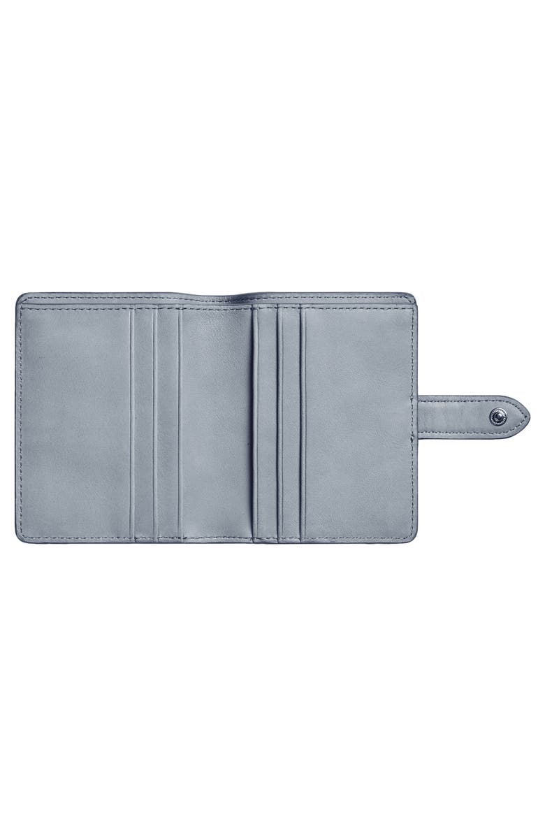 Shinola Small Leather Bifold Snap Wallet, Alternate, color, Mist