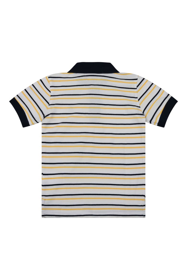 Kids' Stripe Piqué Polo, Alternate, color, WHT WHITE