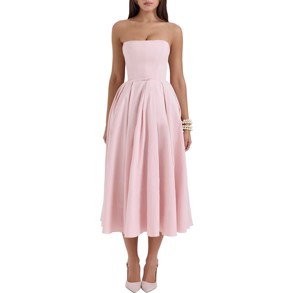 HOUSE OF CB HOUSE OF CB AUDREY STRAPLESS FIT & FLARE DRESS