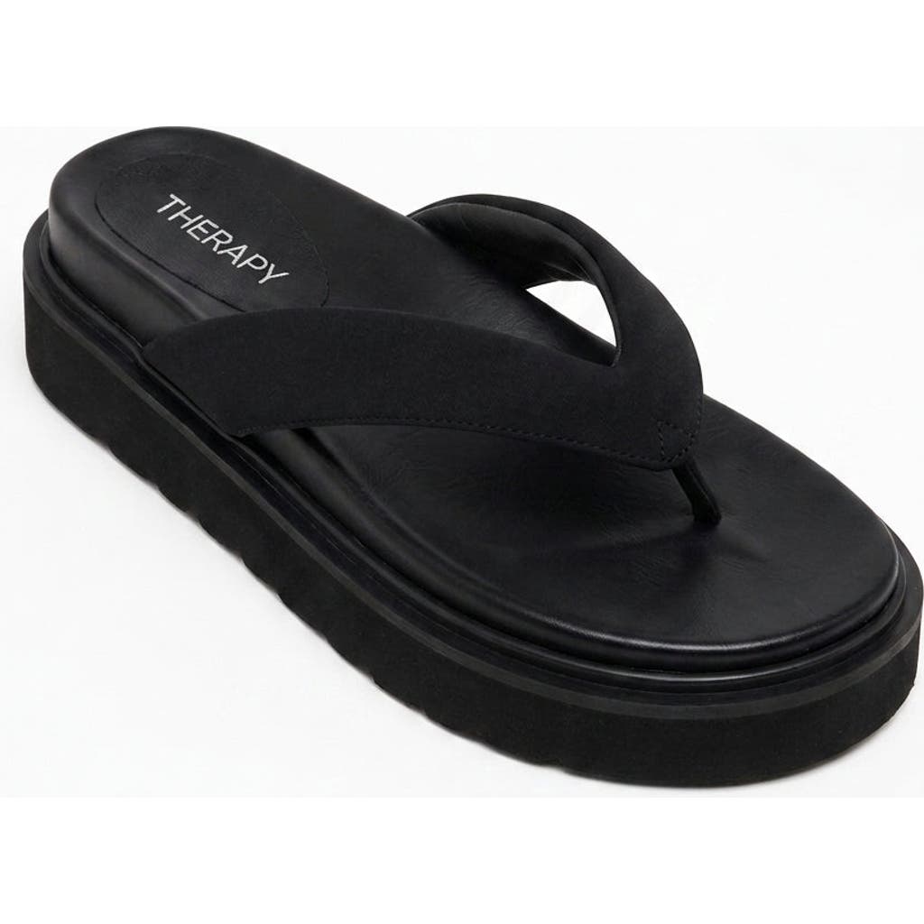 Therapy Australia Vacay Round Toe Sandal In Black