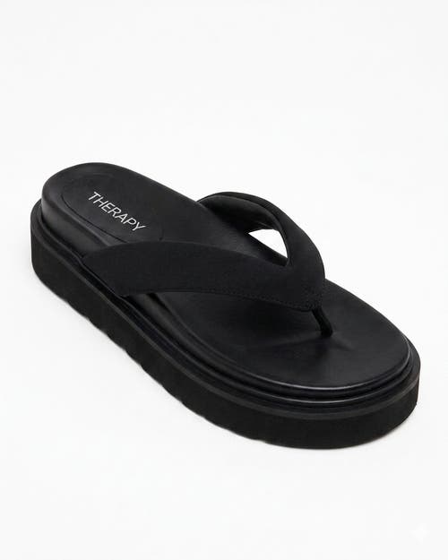 Therapy Australia Vacay Round Toe Sandal In Black