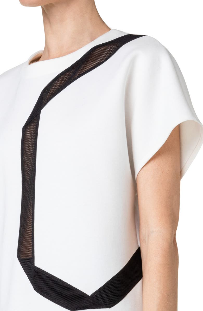 Akris punto Mesh Inlay Jersey T-Shirt, Alternate, color, 