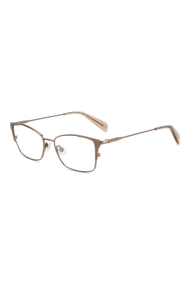 arla 52mm rectangular optical glasses, Alternate, color, BROWN