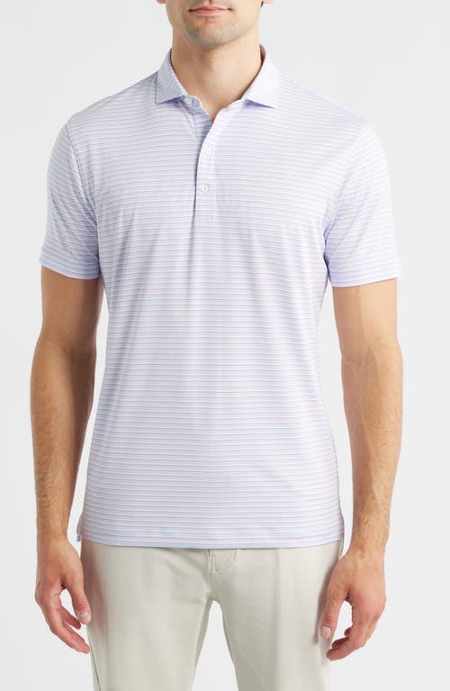 Johnnie-o Rex Stripe Performance Jersey Polo In Animal Print