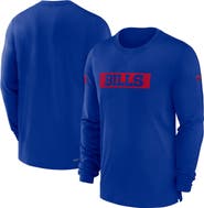 Nike Men's Nike Royal Buffalo Bills Sideline Player Performance Long Sleeve T-Shirt