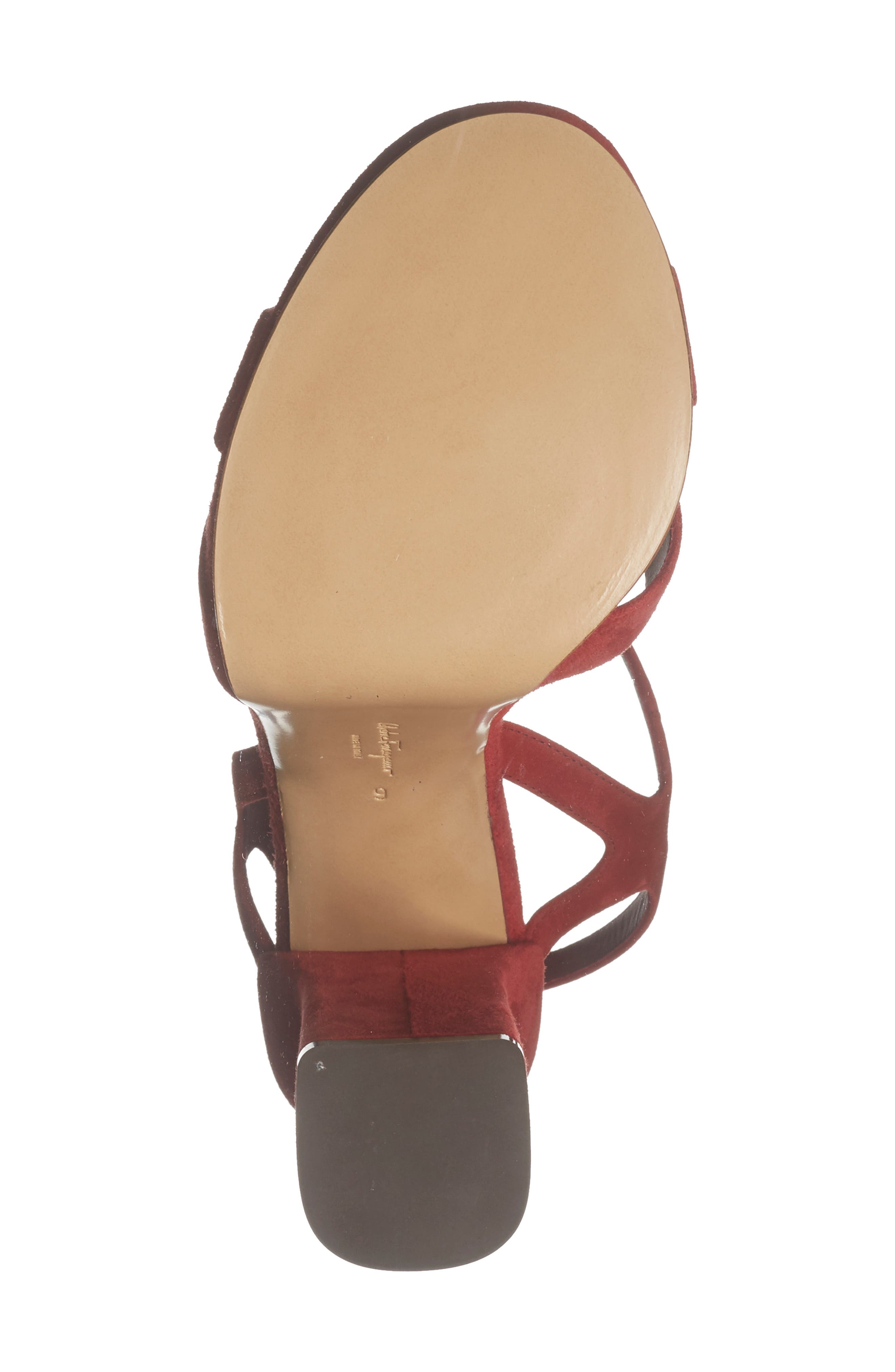 FERRAGAMO Sonya Ankle Strap Platform Sandal, Alternate, color, Rust