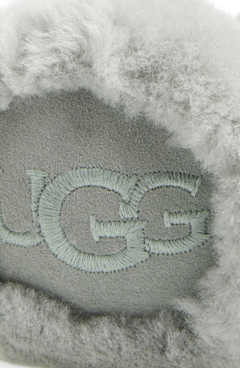 UGG<sup>®</sup> Logo Embroidered Genuine Shearling Earmuffs, Alternate, color, Grey Mist