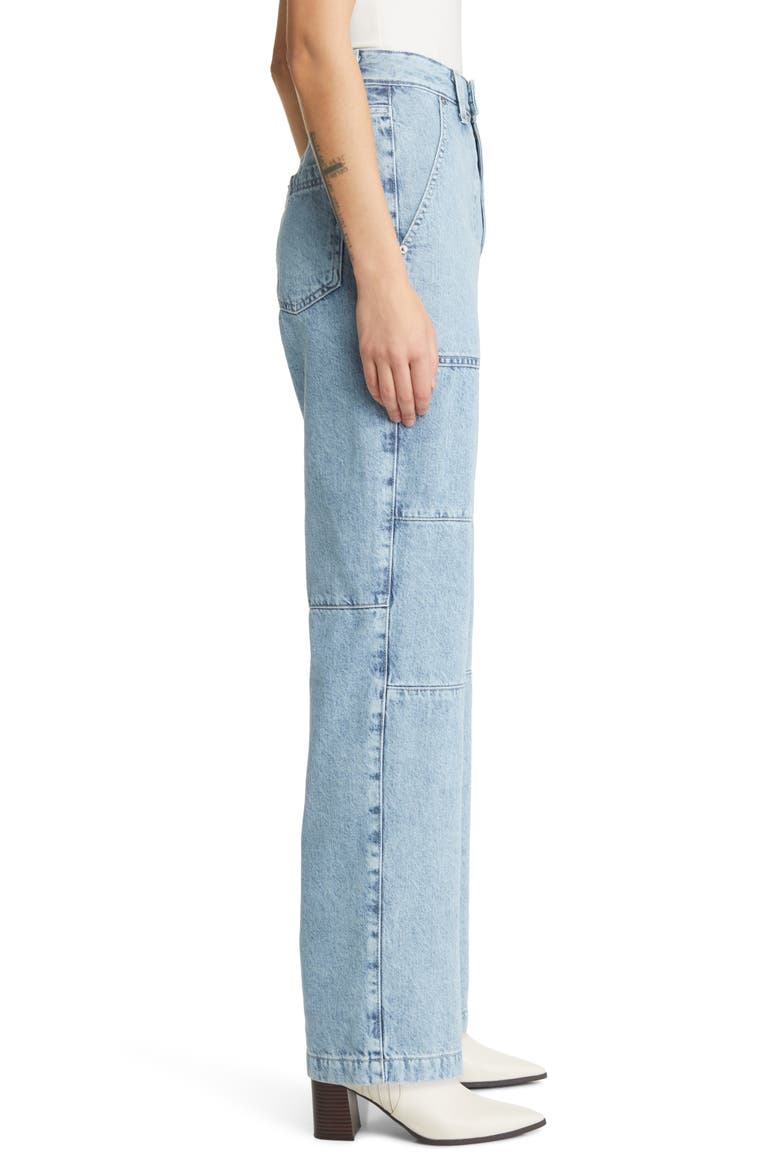 Clove Workwear Straight Leg Jeans, Alternate, color, MOONWASH FROST