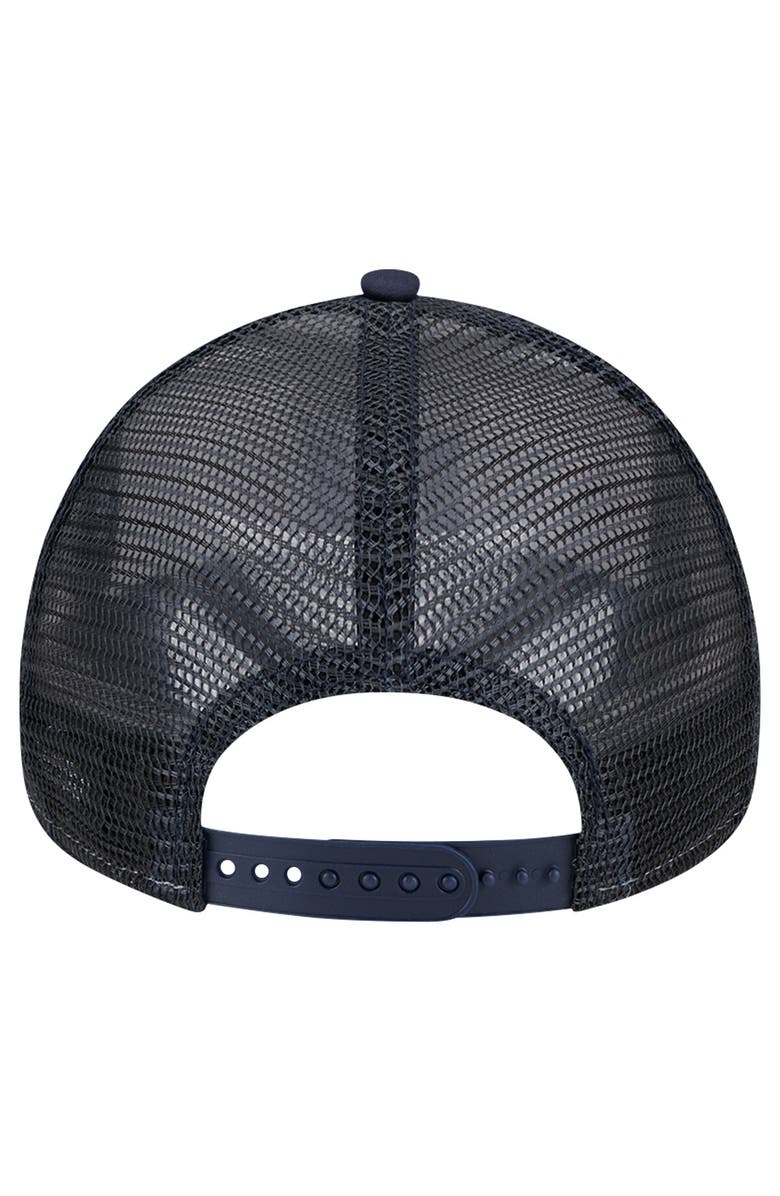 New Era Men's New Era White/Navy New York Yankees Checkered Flag A-Frame Trucker 9FORTY Adjustable Hat, Alternate, color, White