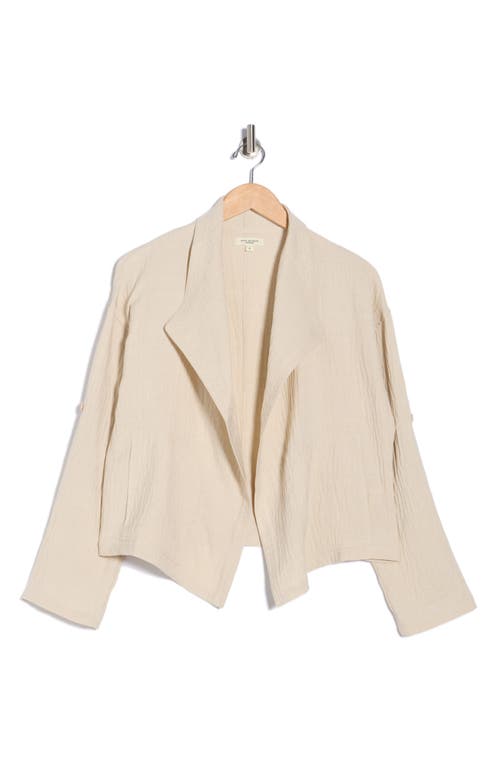 Max Studio Textured Drape Jacket In Neutral