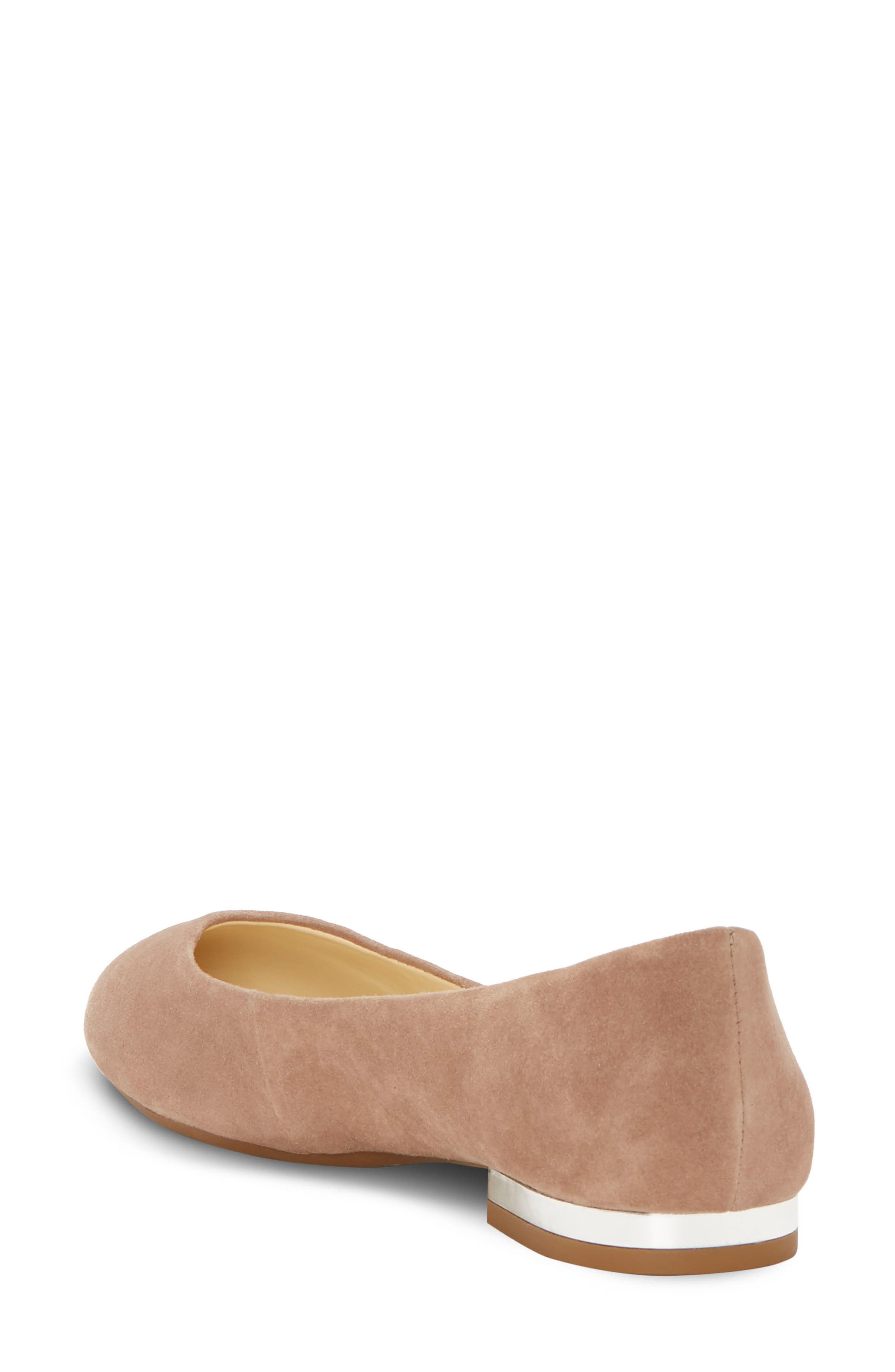 Ginly Ballet Flat, Alternate, color, WARM TAUPE SUEDE