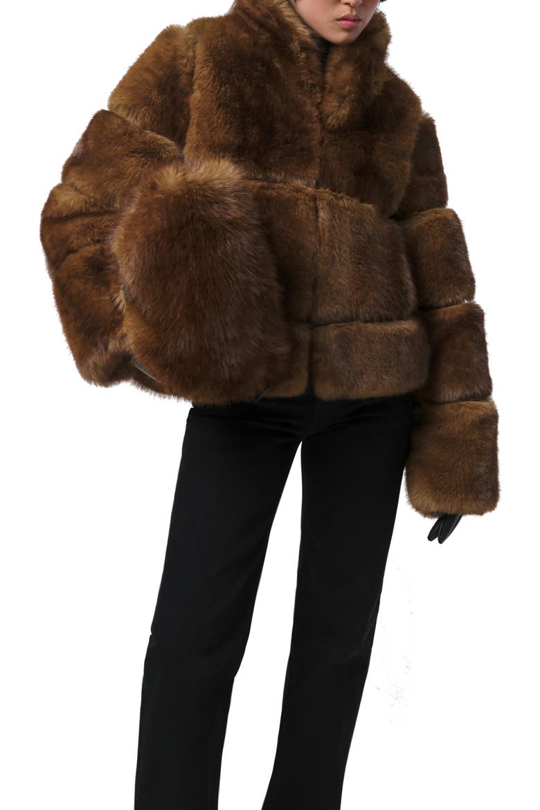 Sai Faux Fur Coat, Alternate, color, MINK