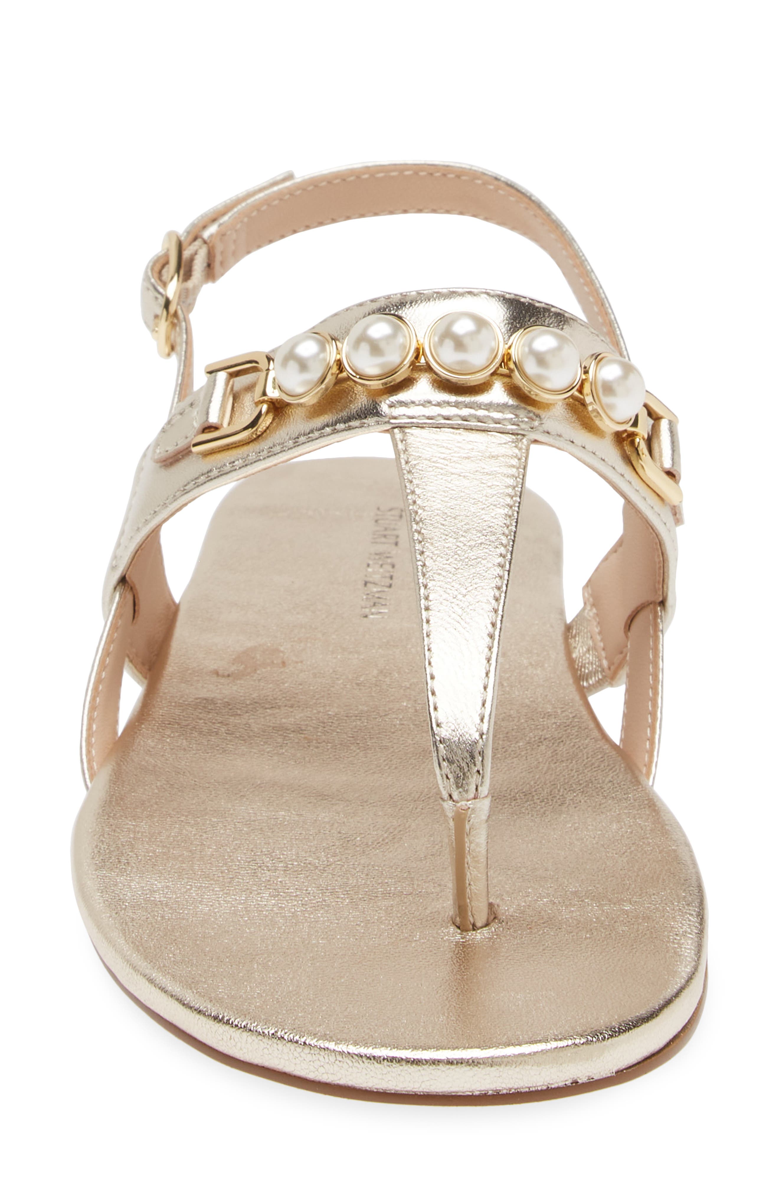 Stuart Weitzman Pearla T-Strap Slingback Sandal, Alternate, color, 
