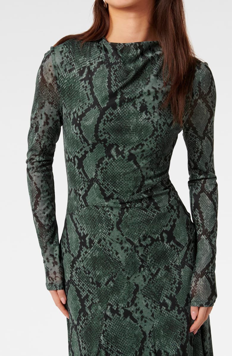 Ever New Tammy Asymmetrical Hem Midi Dress, Alternate, color, 