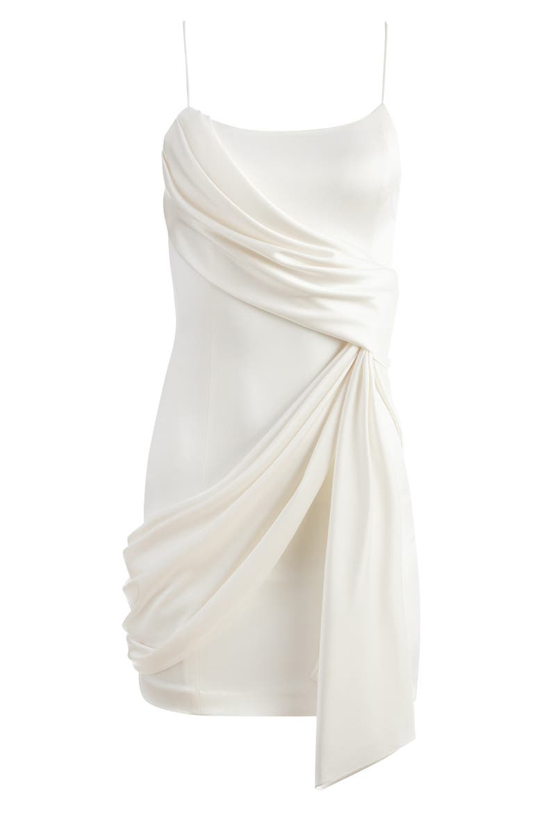 Svetlana Asymmetric Drape Cocktail Dress, Alternate, color, OFF WHITE