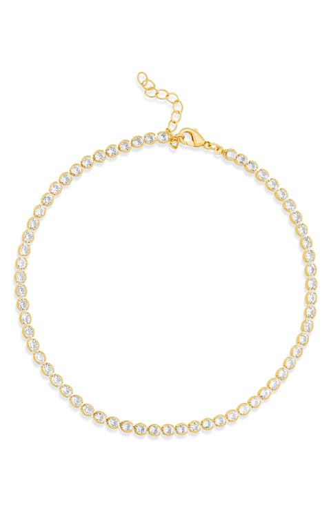 Cubic Zirconia Tennis Anklet