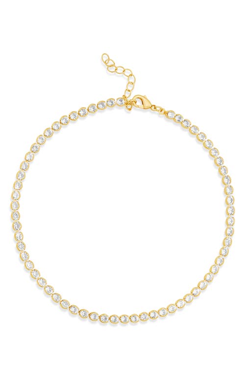 Shymi Cubic Zirconia Tennis Anklet In Gold